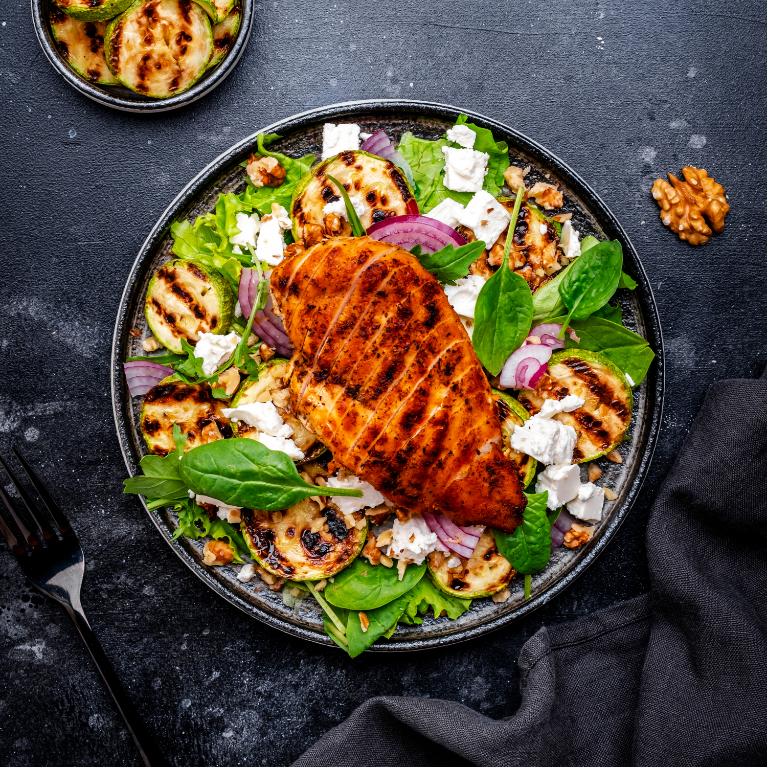 high protein low carb Grilled Chicken Salad healthy meal idea