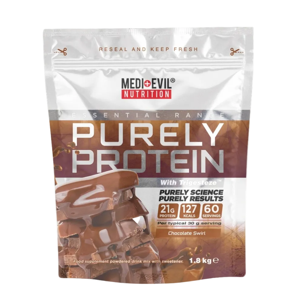 MediEvil Nutrition Purely Protein package on a white background