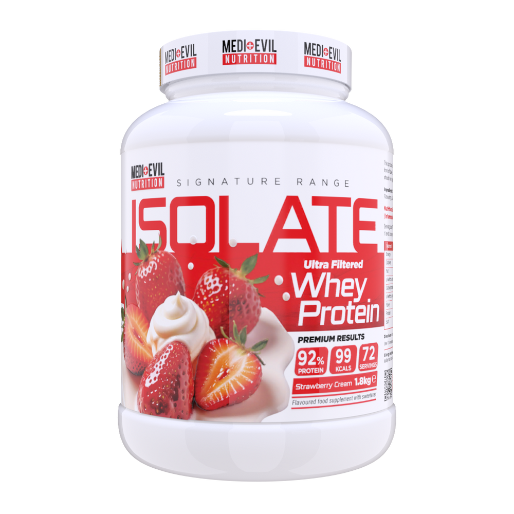 Isolate M Injection Uses Isolate Whey Protein Strawberry Cream | Medi-Evil Nutrition – Medi Evil ...